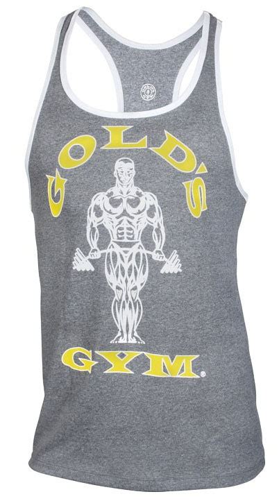 Gold S Gym Golds Gym Muscle Joe Contrast Stringer Tank Grey