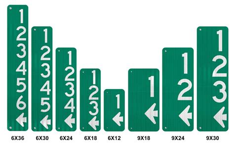 Vertical 911 Address Signs With Arrow Design Guidelines
