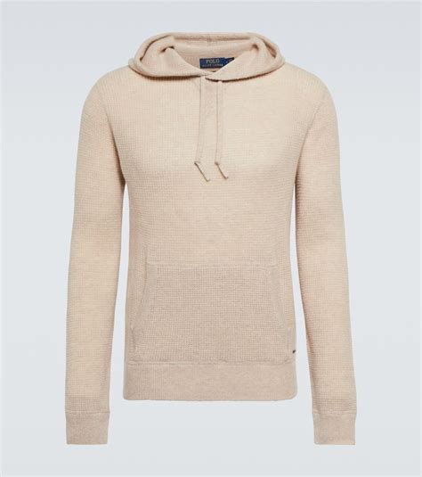 Polo Ralph Lauren Cashmere Hooded Sweater Beige XXL
