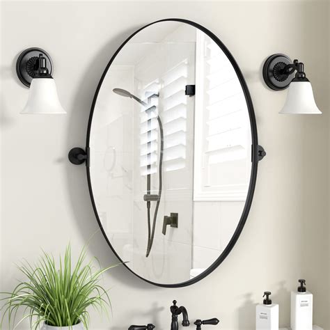 Buy Hmange Oval Wall Mirror For Bathroom 18 X 28 Inch Pivot Wall