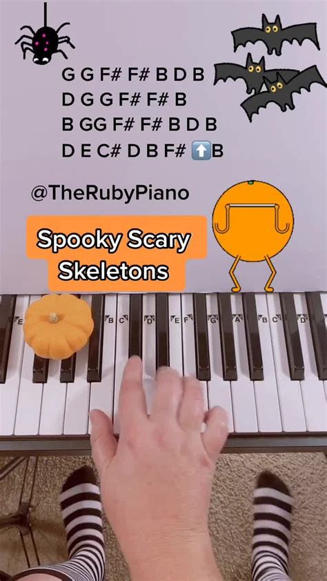Its Officially Spooky Season 💀spooky Scary Skeletons Piano Tutorial