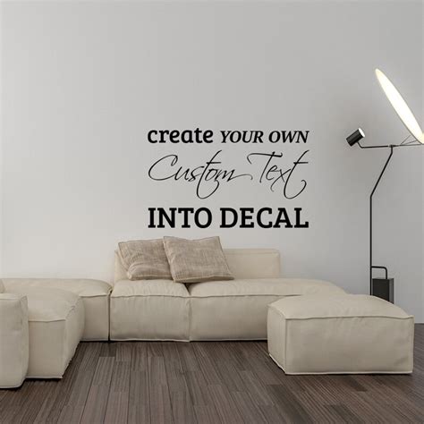 Custom Wall Decal Quote Vinyl Sign Create Your Own Wall Etsy