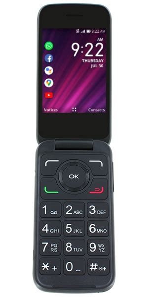 アパレルサ Tracfone Alcatel Myflip 2 A406dl Prepaid Flip Phone T9 Brand