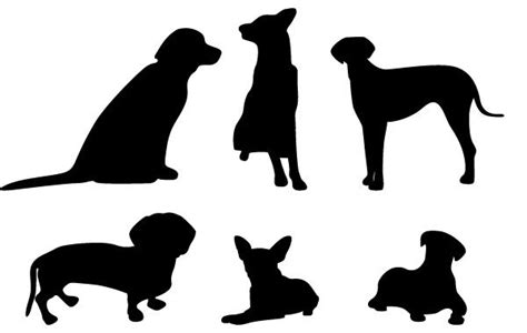 Set Of Dog Vector Silhouettes Vector Download