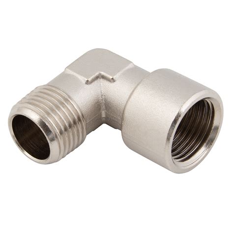 3/8" BSPT Male x 3/8" BSPP Female Equal Elbow | Fluid-Air Components