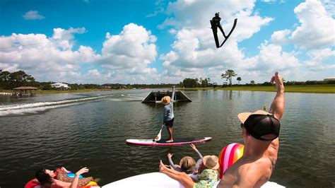 Flying Off Jumps In Water Skis With A World Record Holder Youtube