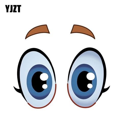 YJZT CM CM Eyes Cartoon Fun Eyeballs Car Sticker Decal PVC Car Sticker