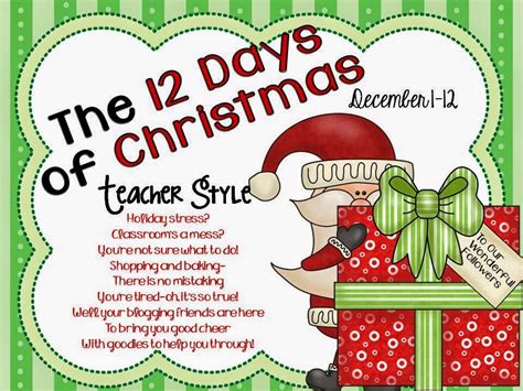 Lmn Tree 12 Days Of Christmas Teacher Style Linky Party