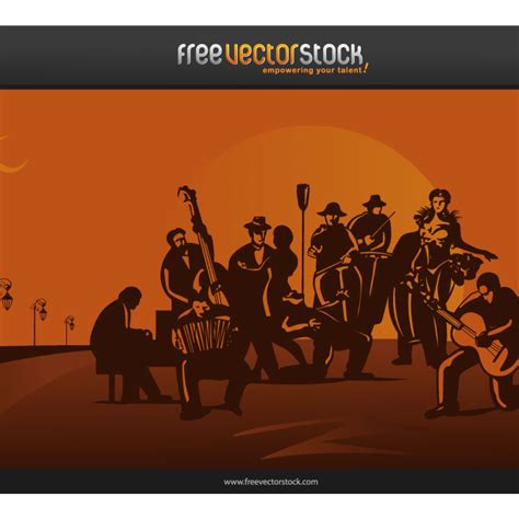 Tango Orchestra Royalty Free Stock Svg Vector