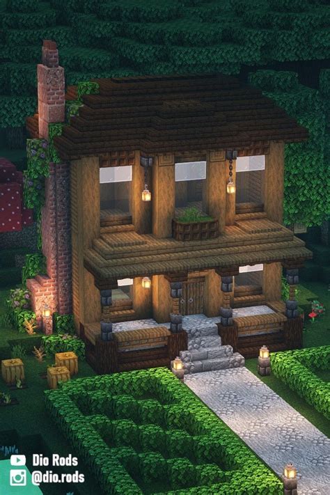 Minecraft Dark Oak And Spruce House Small Mansion Minecraft House