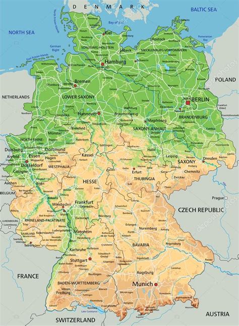 Německo Mapa Pohoří Mapa Německa řeky Mapa Mapa Mapy Německo