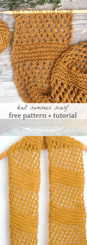 Honeycombs Summer Easy Scarf Knitting Pattern In 2020 With Images