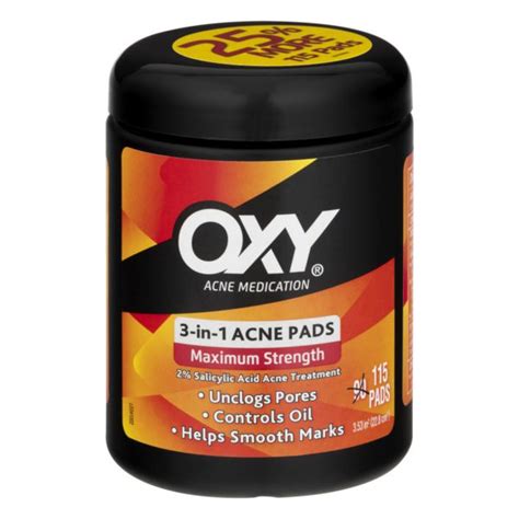 Oxy 3 In 1 Acne Pads Maximum Strength Outer