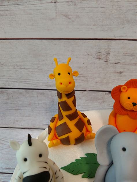 Fondant Safari Animals Cake Toppers Fondant Animals Fondant - Etsy