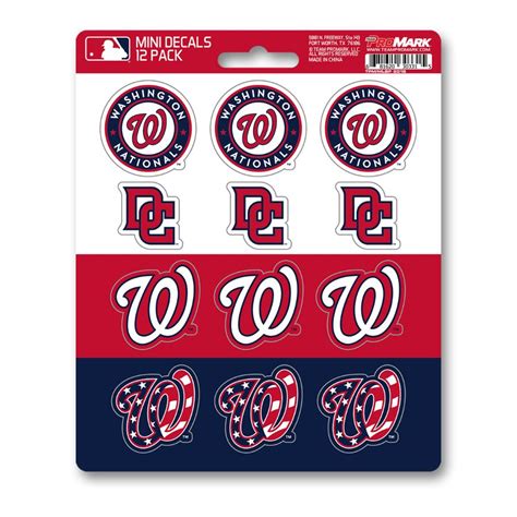 Washington Nationals Set Of 12 Sticker Sheet At Sticker Shoppe