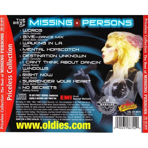 The Best Of Missing Persons Missing Persons Mp3 Buy Full Tracklist