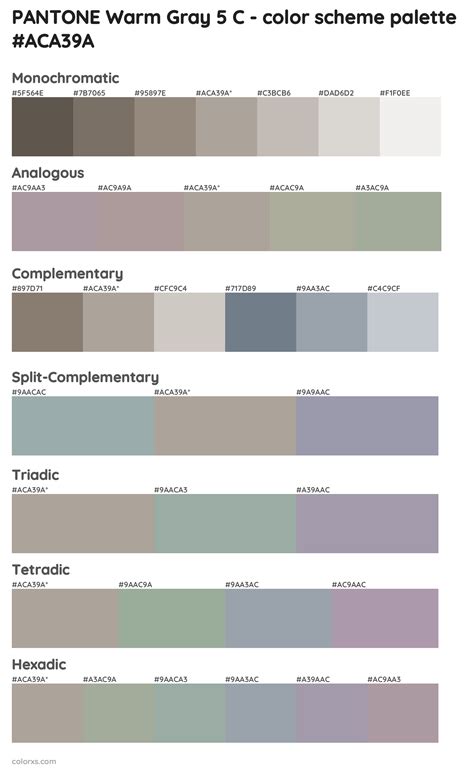 Pantone Warm Gray 5 C Color Palettes And Color Scheme Combinations