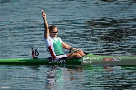 Danuta Kozak Of Hungary Celebrates Winning The Gold Medal In Womens