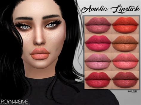 The Sims Resource Amelia Lipstick By Roynaa • Sims 4 Downloads