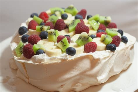 Australian Pavlova With Cream Fruit