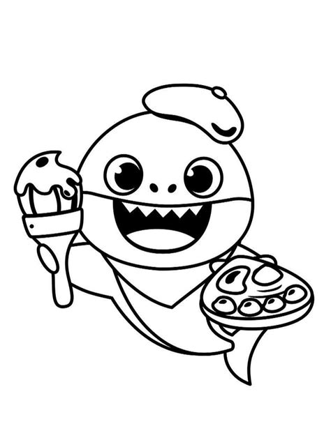 Pinkfong Baby Shark Coloring Coloring Pages