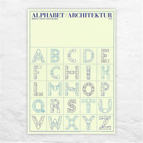 Johann David Steingruber Architecture Alphabet Alphabet Architektur