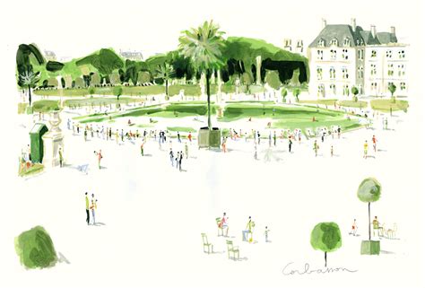 Dominique Corbasson Limited Edition Art Prints - The Luxembourg in Spring - Tiger Flower Studio
