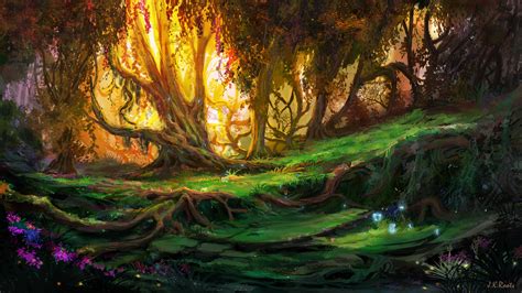 Enchanted Forest Digital Art 4000x2200px Rart
