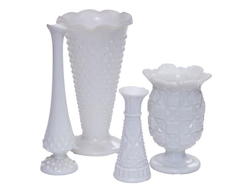 Milk Glass Vases Violet Vintage Rentals