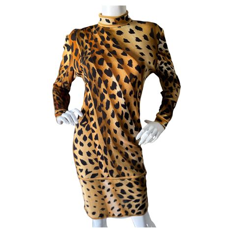 leonard paris 1970 s leopard print silk jersey dress for sale at 1stdibs