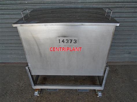 14373 330 LITRE STAINLESS STEEL SQUARE OPEN TOP TANK Centriplant