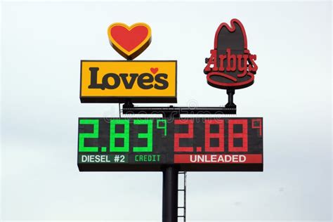 Loves Gas Station Travel Center And Arby S Signs Featuring The P