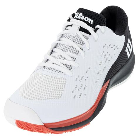 Wilson Men`s Rush Pro Ace Wide Tennis Shoes White And Black