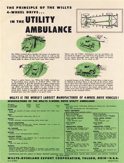 1954 Utility Ambulance Brochures Ewillys