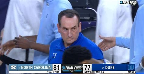 Basketball Fans Couldnt Get Enough Of Unc Ending Coach Ks Career In The Final Four Gonetrending