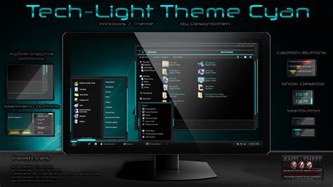 Tech Light Windows 7 Theme Pack