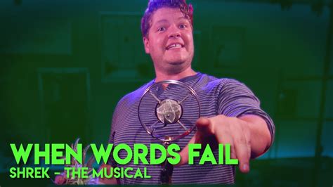 When Words Fail Shrek The Musical Cover Youtube