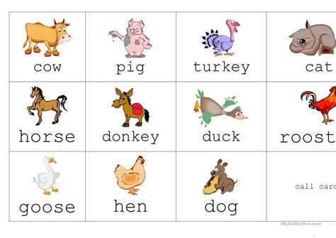Farm Animals Bingo Bingo Para Crianças Animais Da Printable