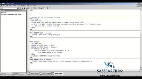 Base Sas Programming Lesson 1 Intro To Arrays In Sas Youtube