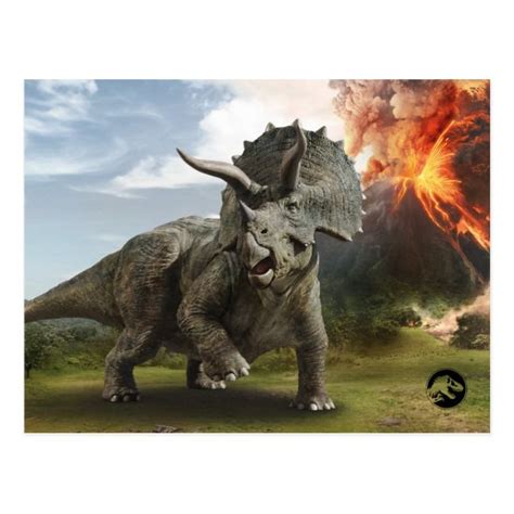 Jurassic World Triceratops Postcard Jurassic World Jurassic World Dinosaurs