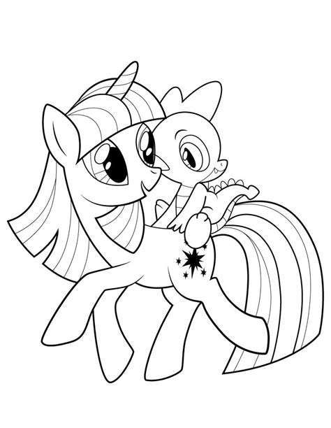 These bits are for the potion! My Little Pony Twilight Sparkle And Spike Coloring Page ...