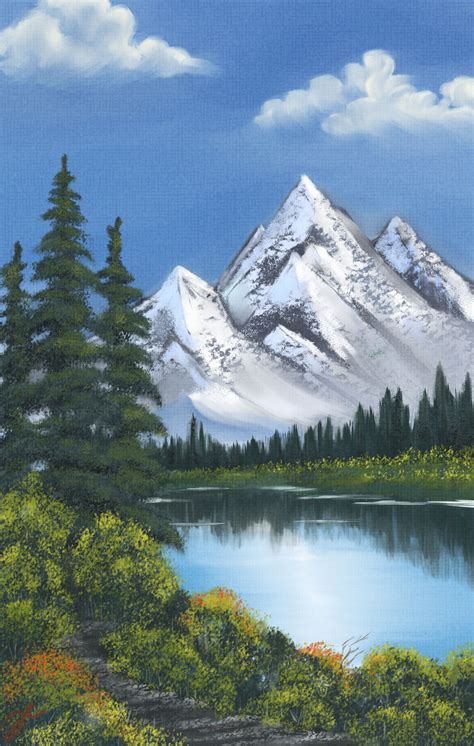 Bob Ross Distant Mountains In Clip Studio Paint Easy Landscape
