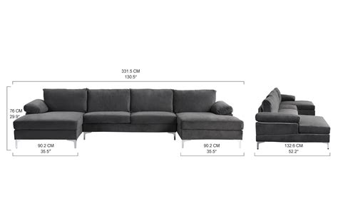 Shop allmodern for modern and contemporary extra large sectional sofa to match your style and budget. Modern Large Velvet Fabric U-Shape Sectional Sofa, Double ...