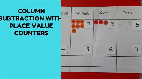 Column Addition With Place Value Counters Carol Jones Addition