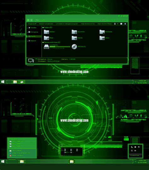 Here are only the best green desktop wallpapers. JARVIS Light Green Theme For Windows 8.1 - Cleodesktop I ...