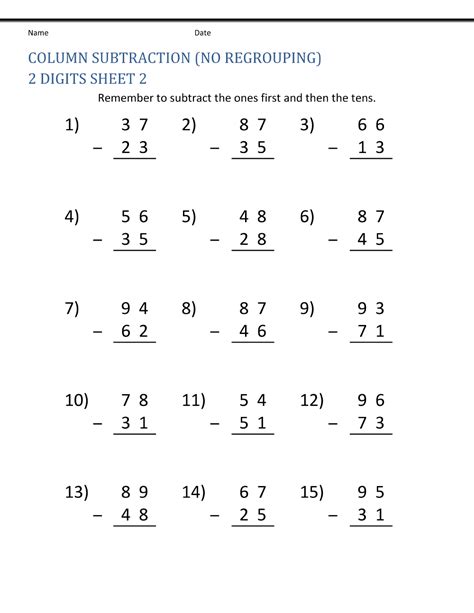 Many people believe that you have to have a knack for math in order to do well in it. {Download PDF} Free Printable subtraction regrouping ...