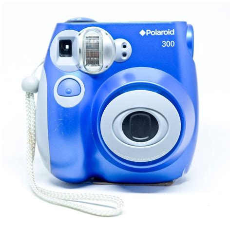 Polaroid 300 Instant Film Camera Blue Pic 300 Uses Instax Mini Film