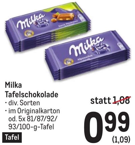 Milka Tafelschokolade Div Sorten Im Originalkarton Od 5x 818792 93