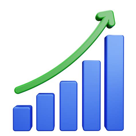 Bar Chart With Growth Arrow 23208841 Png