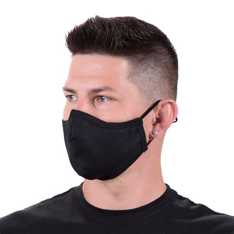 Solid Black Face Mask Large Includes 10 Filters